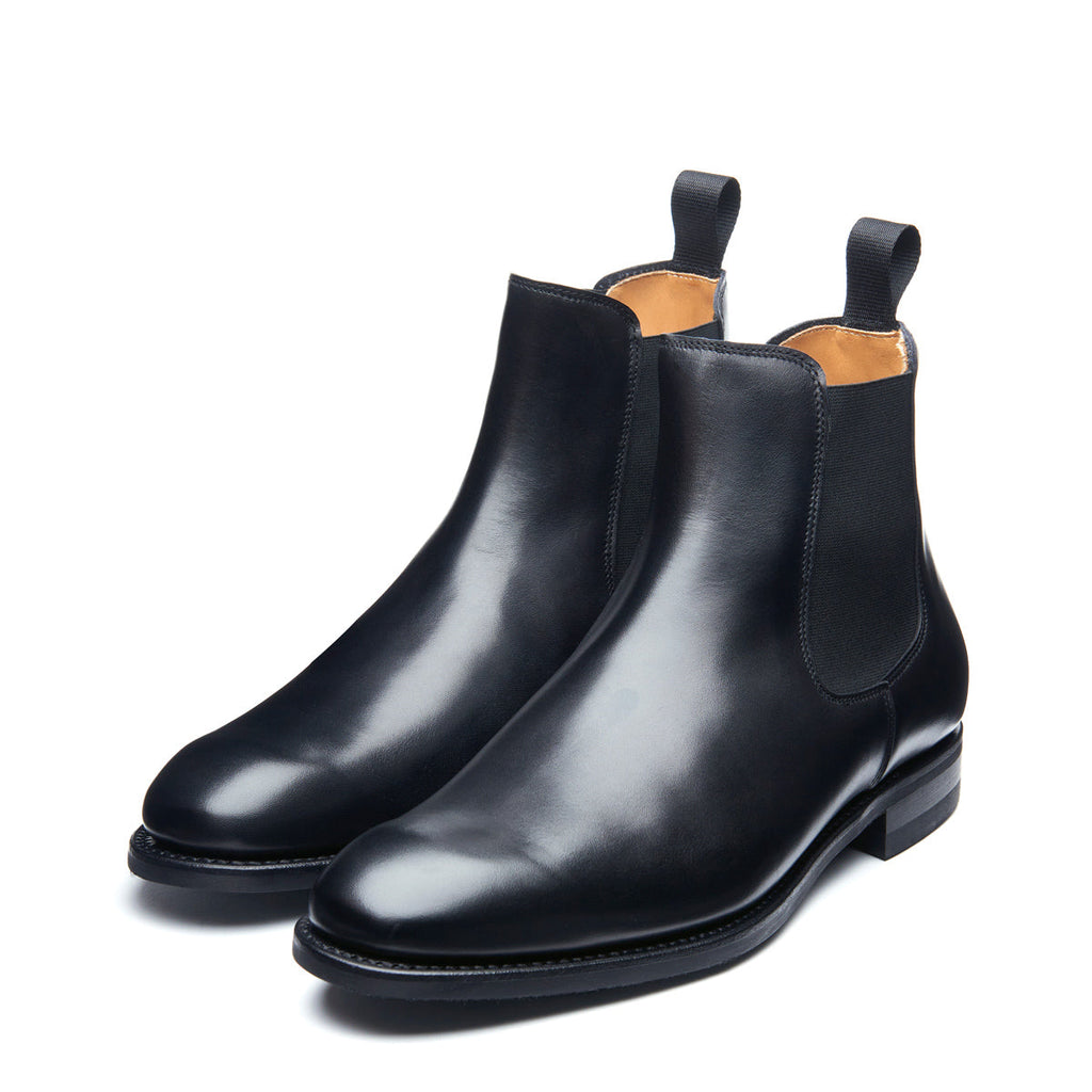 Solovair Nps Chaussures Fabriqué En Angleterre 3 Œil Pointu Noir S012 Solovair Nps Chaussures Fabriqué En Angleterre 3 Œil Pointu Noir S012