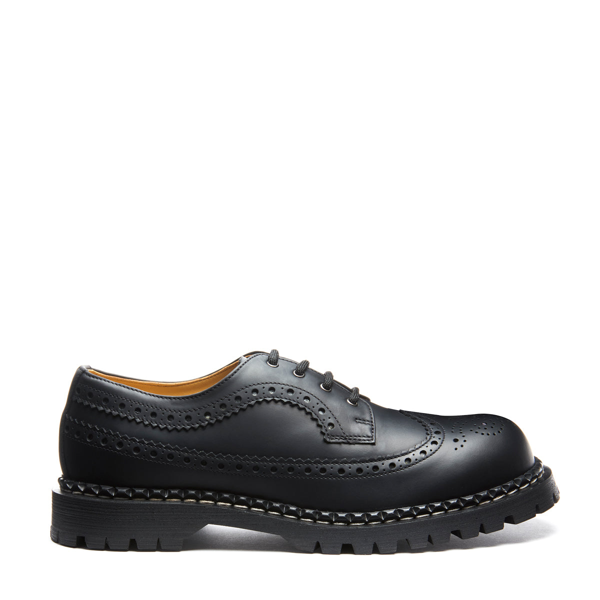 Black Greasy 4 Eye Steel Toe American Derby Brogue Shoe – NPS