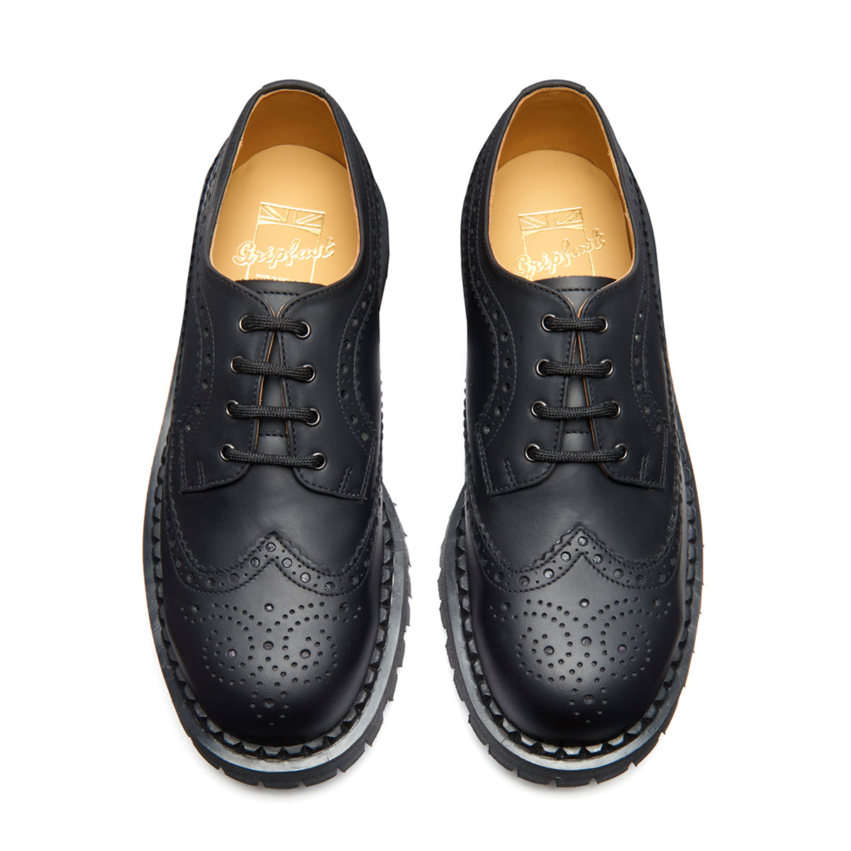 Black Greasy 4 Eye Steel Toe American Derby Brogue Shoe – NPS