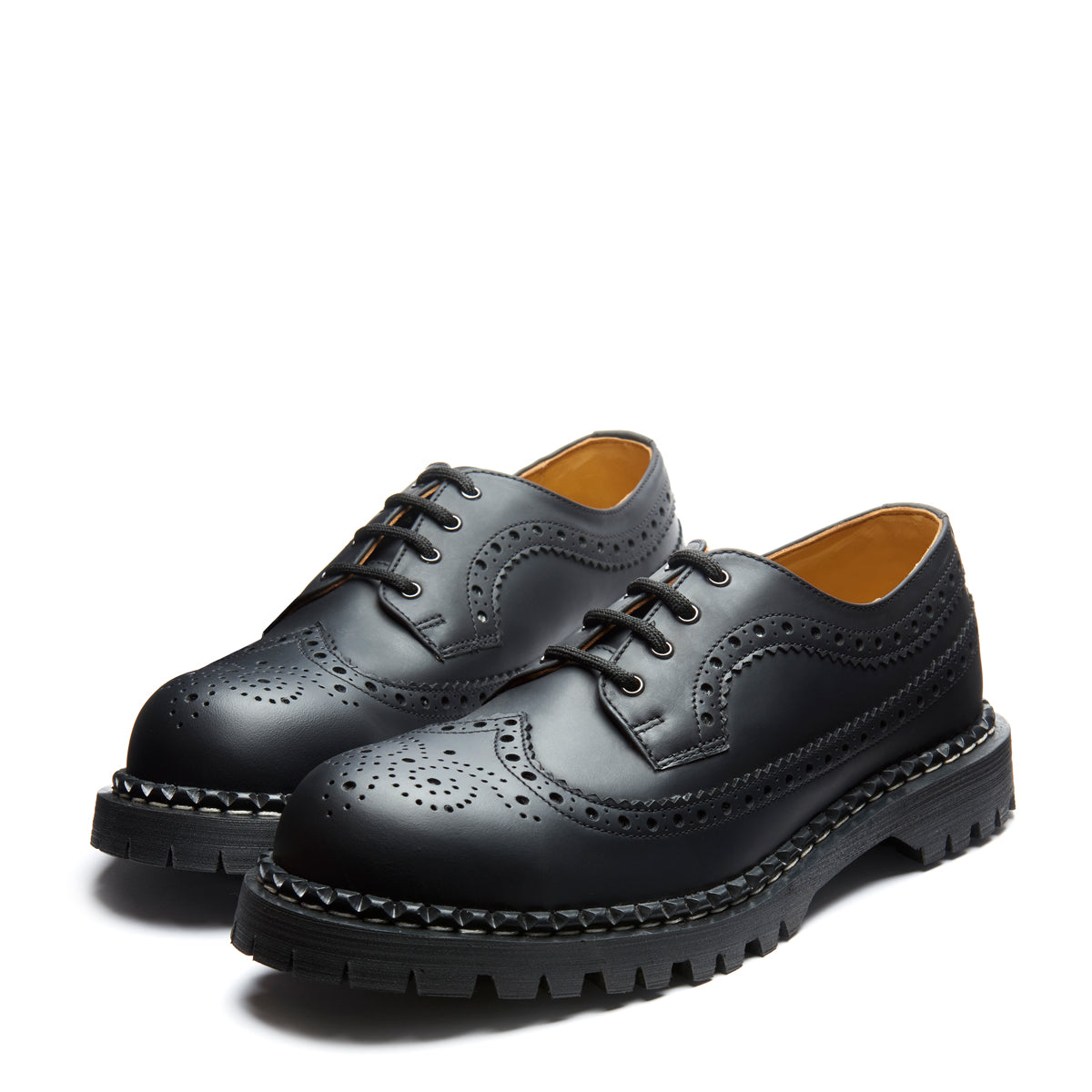 Black Greasy 4 Eye Steel Toe American Derby Brogue Shoe – NPS