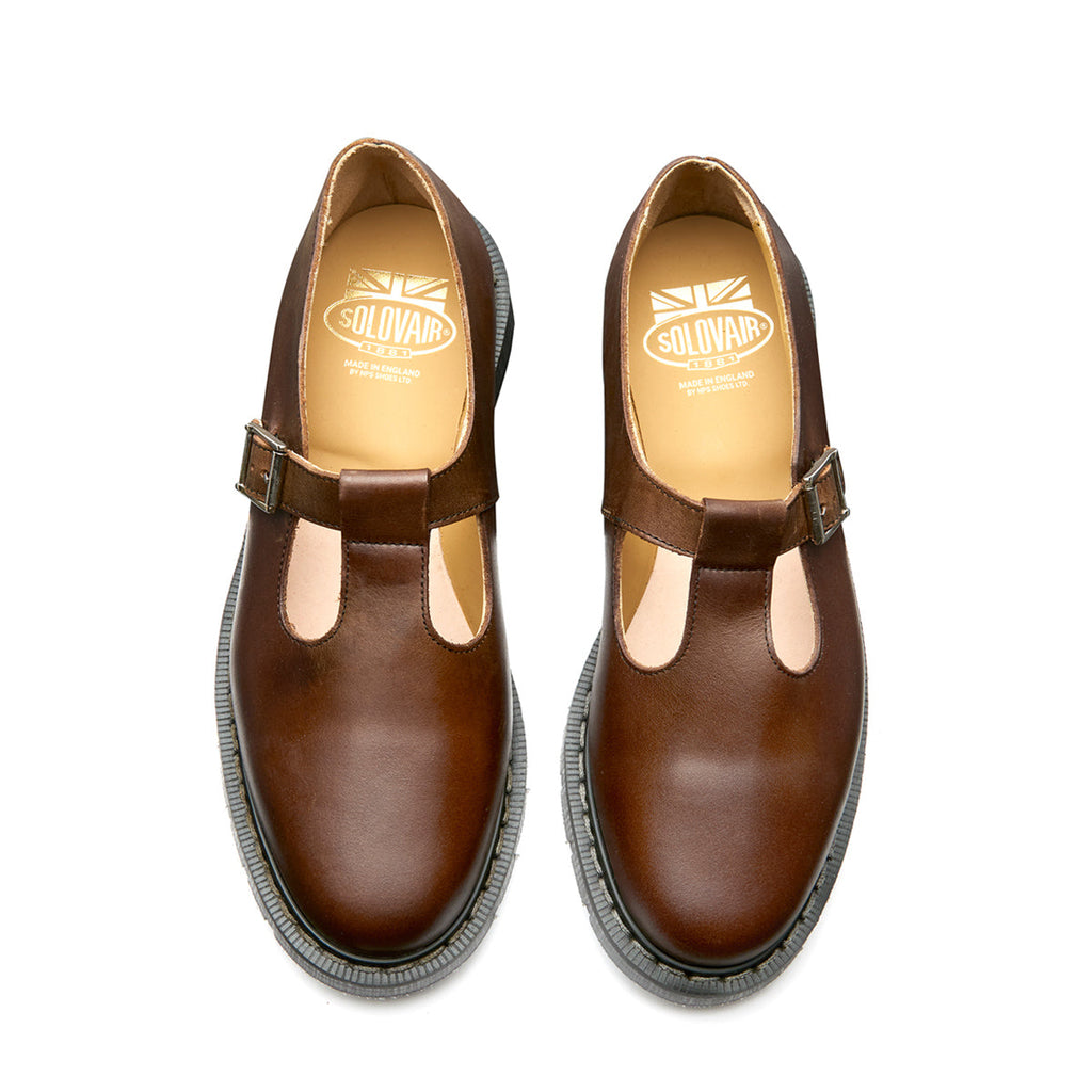 Solvoai Gaucho Crazy Horse Mary Jane Shoe | Solovair | Handmade in England ...