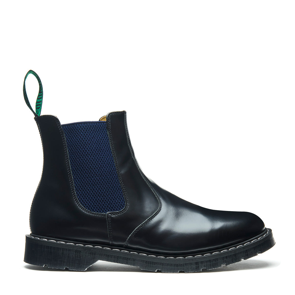 Navy Blue Black Dealer Boot Solovair Handmade in England