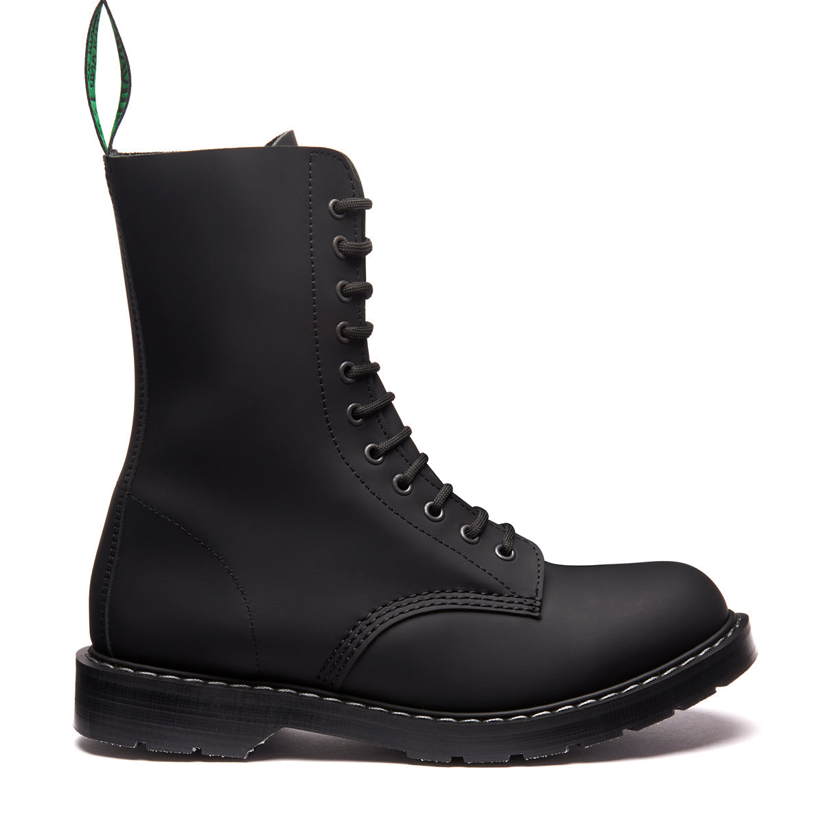 SOLOVAIR 11ホールブーツ　UK9 Black Hi-Shine 11 Eye Derby Boot | Solovair | Handmade in England