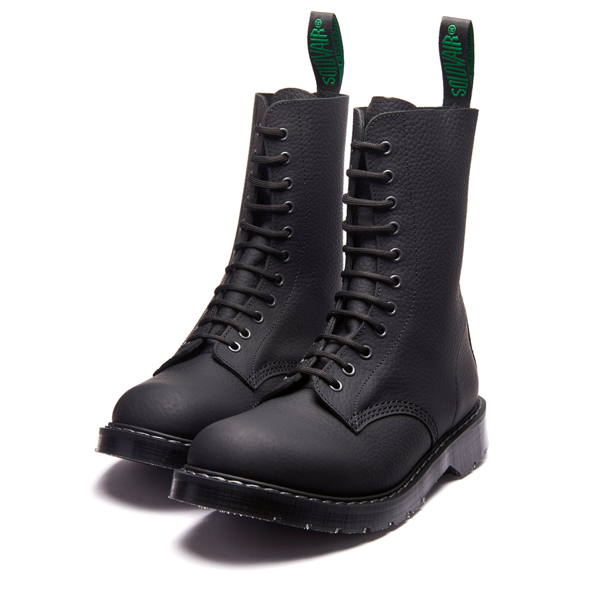 Black Greasy Grain 11 Eye Derby Boot Solovair Solovair Classic black-greasy-grain-11-eye-derby-boot-solovair-solovair-classic