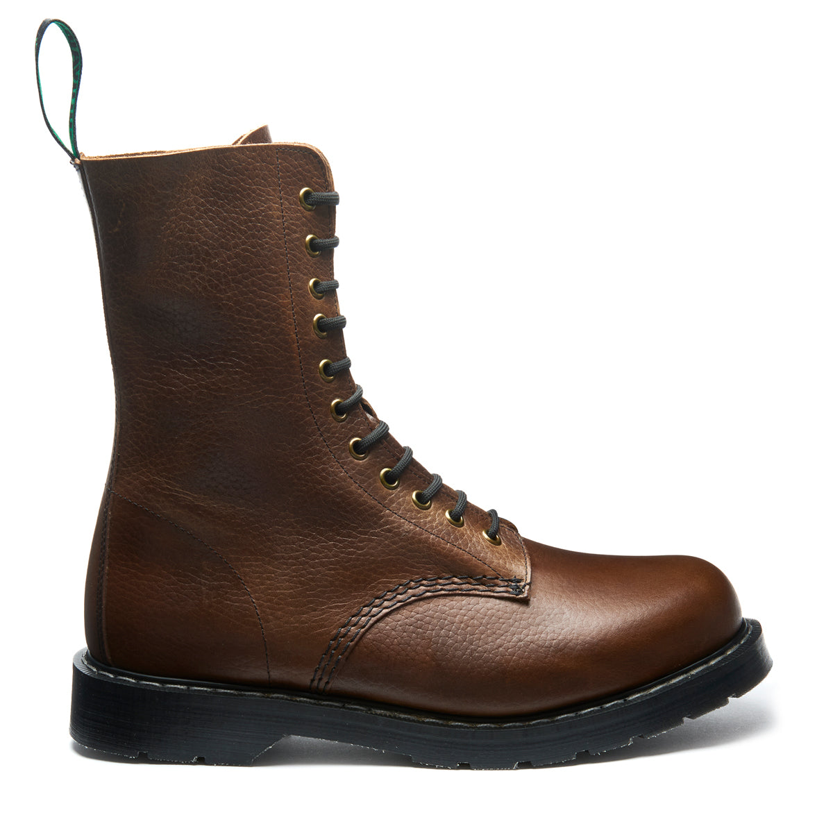 Brown Gaucho Grain 11 Eye Derby Boot | Solovair | Solovair Classic