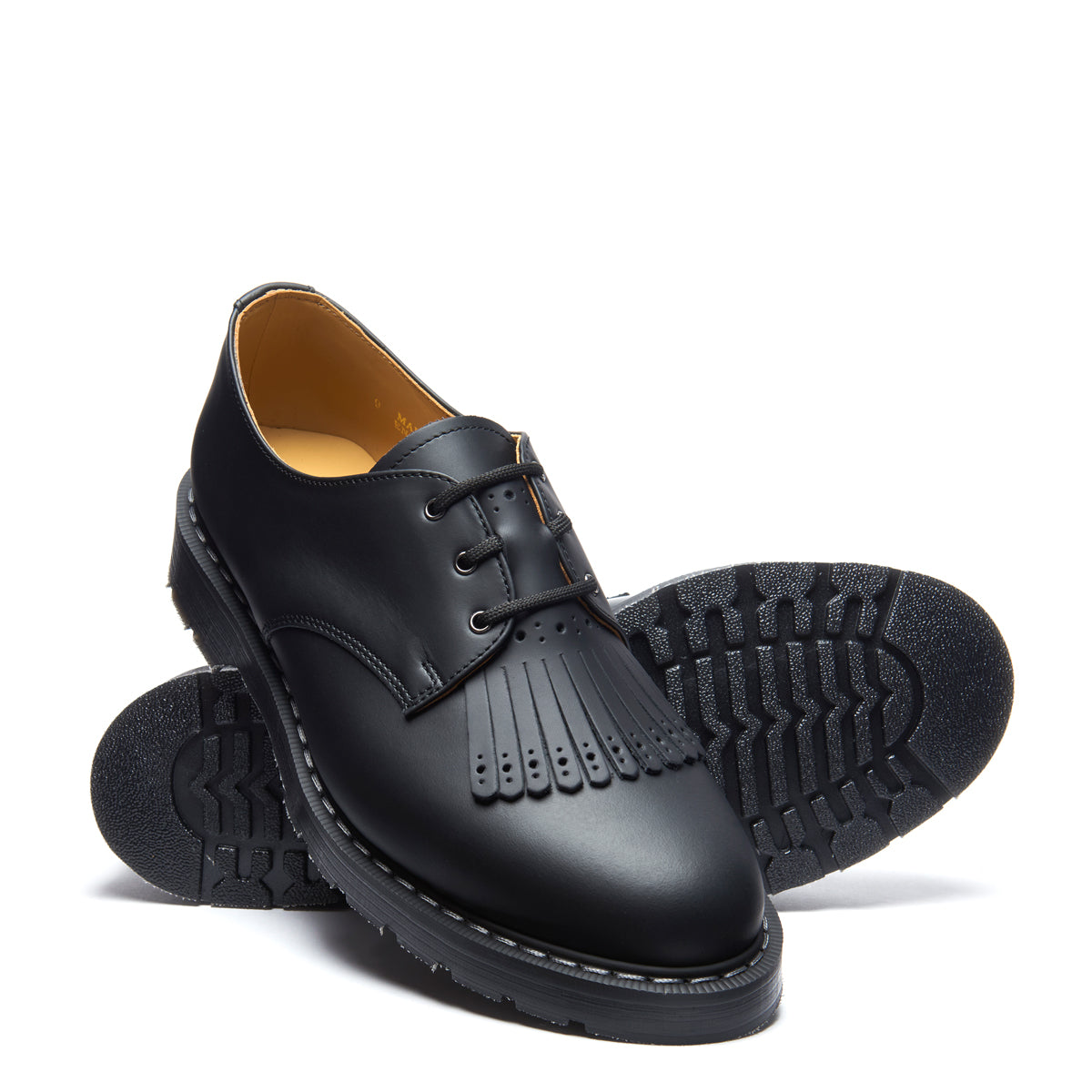 Black Greasy Gibson Shoe & Brogue Kiltie – NPS Solovair USA