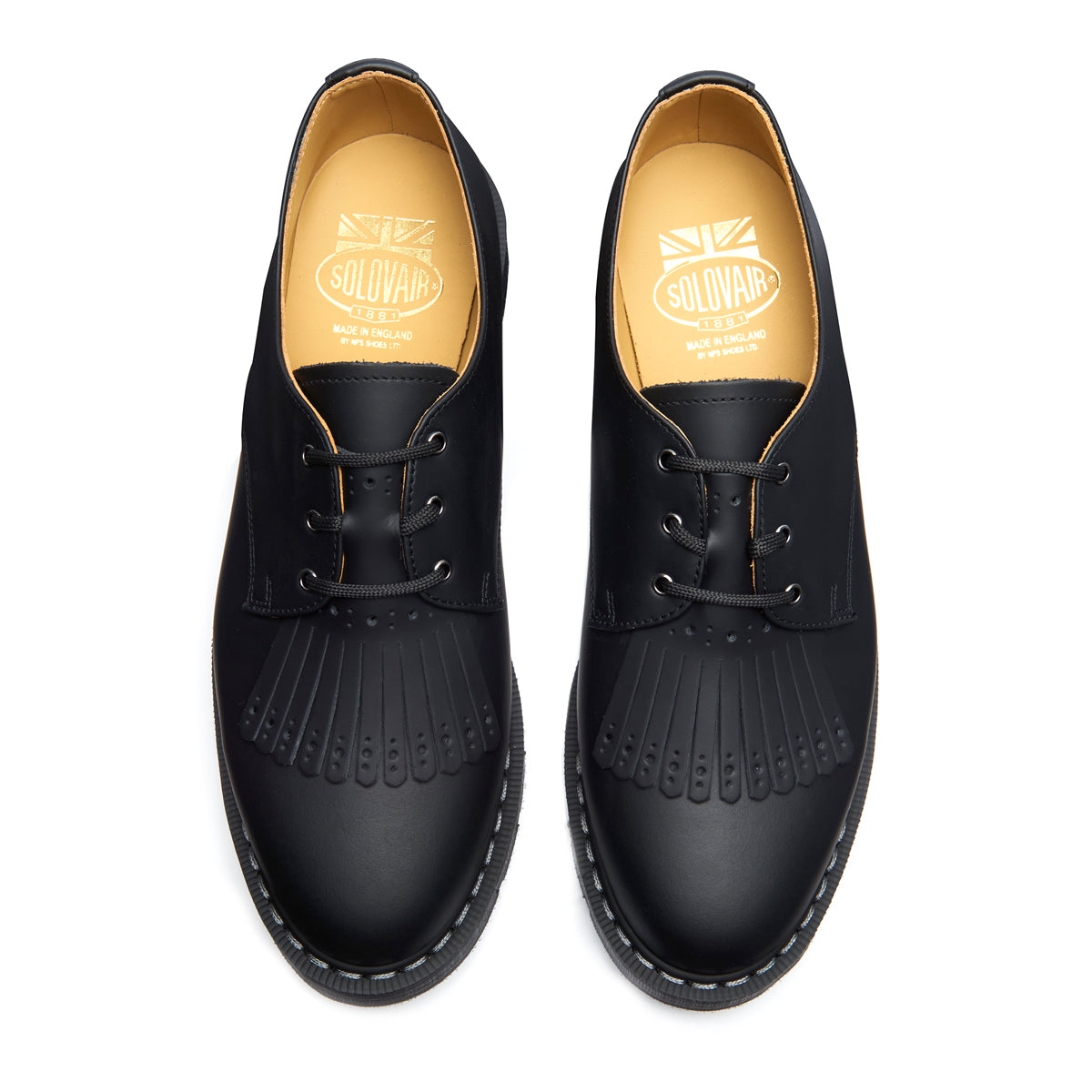 Black Greasy Gibson Shoe & Brogue Kiltie – NPS Solovair USA