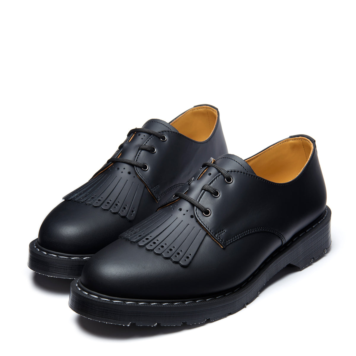 Black Greasy Gibson Shoe & Brogue Kiltie – NPS Solovair USA