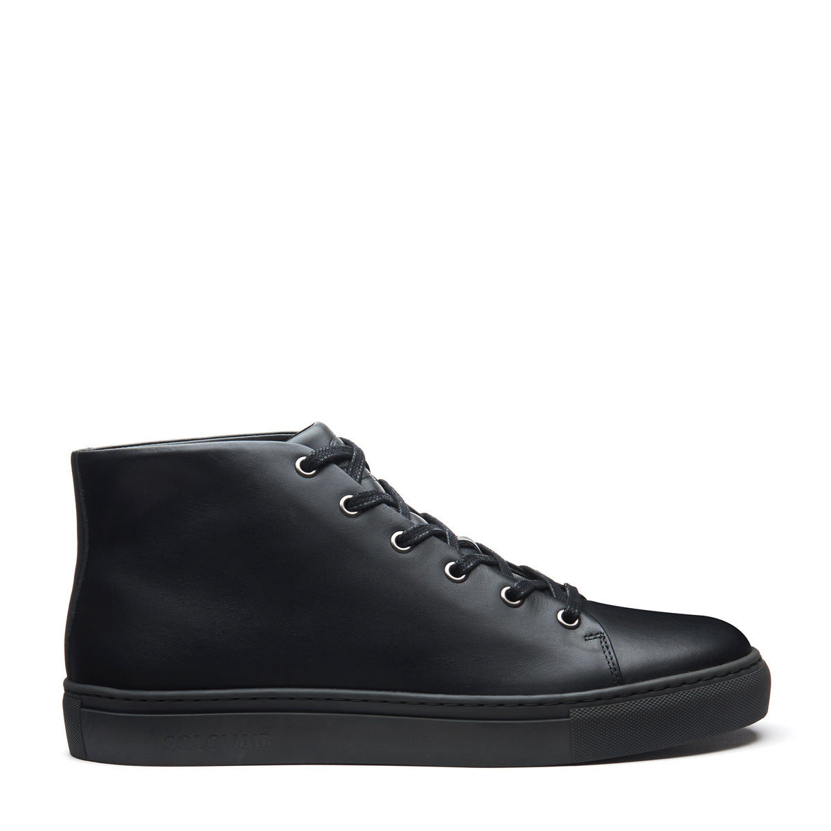 Black Calf High Top Sneaker Solovair Solovair Casual Made in
