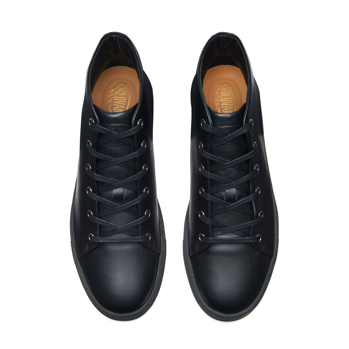 Black Calf High Top Sneaker | Solovair | Solovair Casual | Made in ...