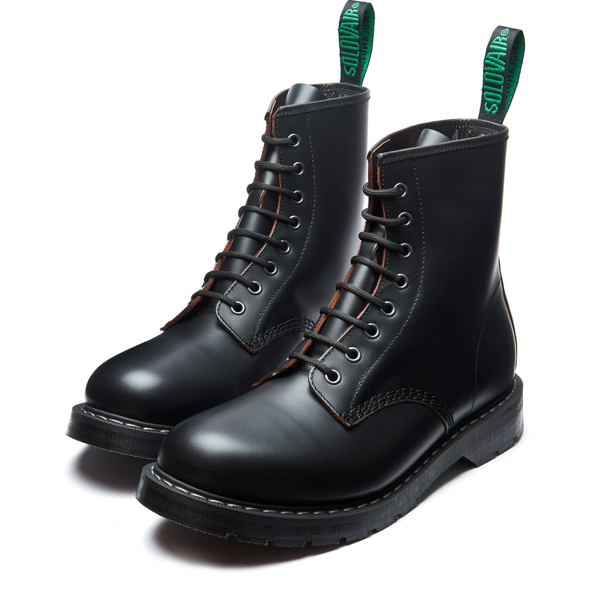 Black Fine Grain 8 Eye Derby Boot Solovair Limited Edition Made black-fine-grain-8-eye-derby-boot-solovair-limited-edition-made