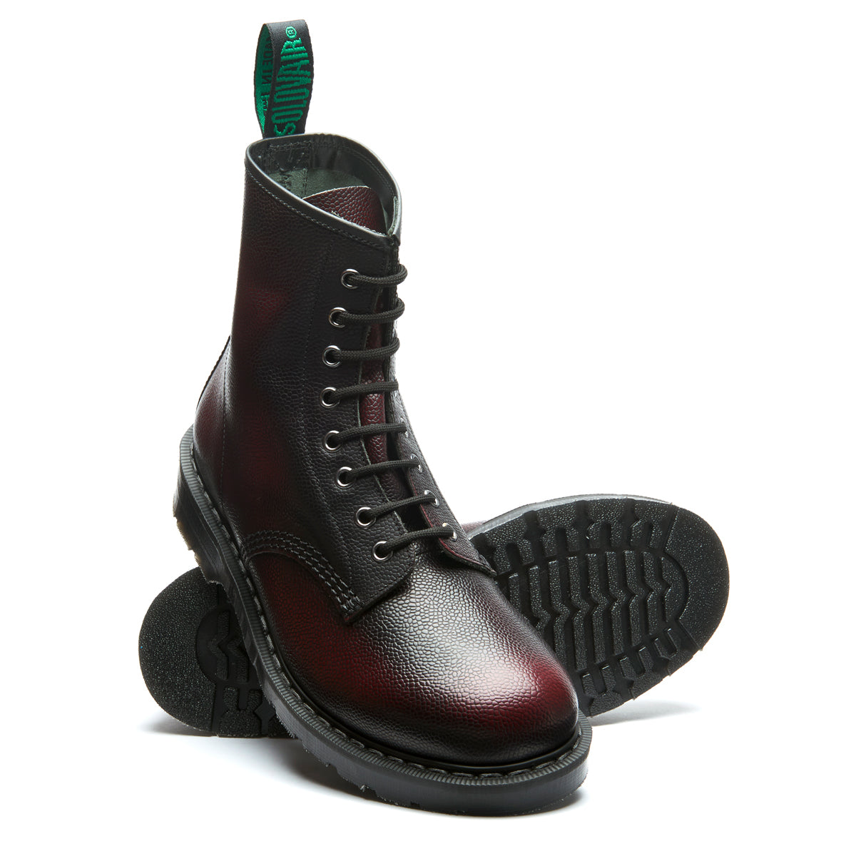 Dark Burgundy Grain 8 Eye Derby Boot – NPS Solovair USA