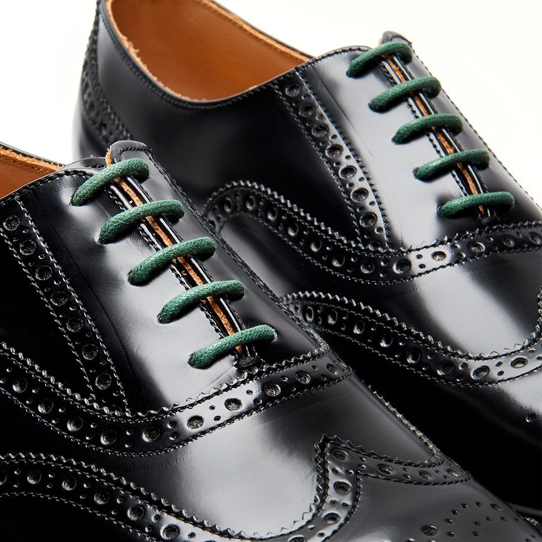 80cm Thin Waxy Cotton Laces (4-5 eye) | NPS Solovair | Handmade in England Green 80cm Thin Waxy Cotton Laces (4-5 eye) | NPS Solovair | Handmade in England Green