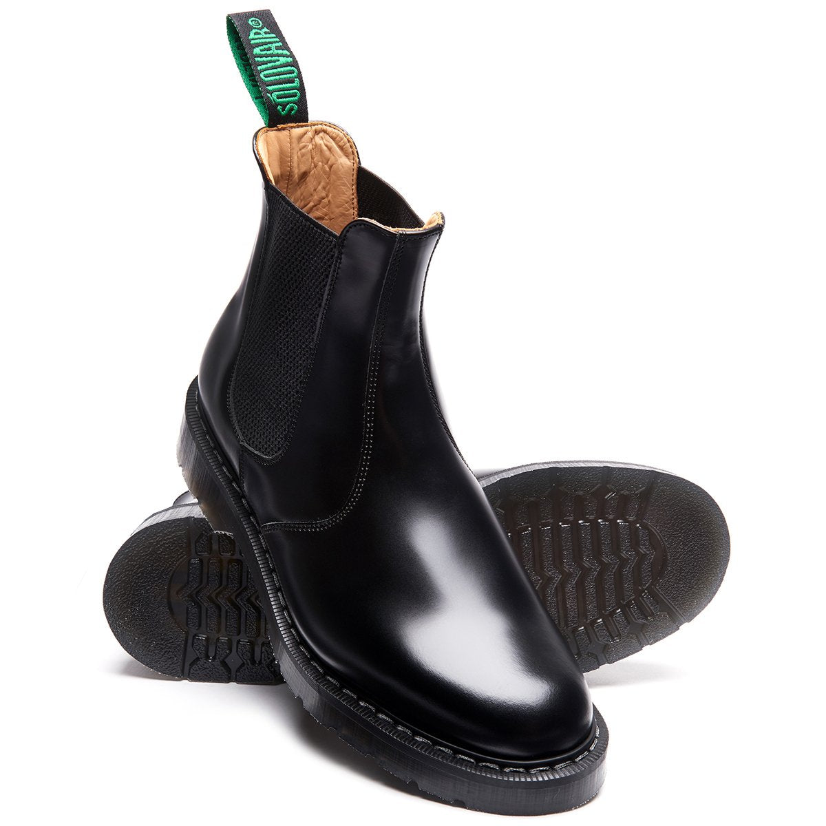Black Hi-Shine Dealer Boot | Solovair | Handmade in England – NPS