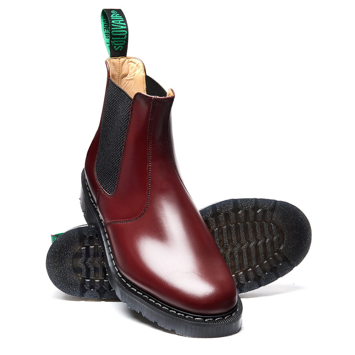 Oxblood Hi-Shine Dealer Boot | Solovair | Handmade in England