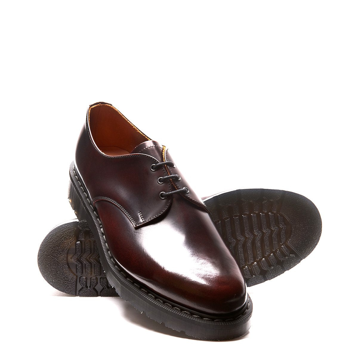 Solovair X Toast Gibson Burgundy Leather Men\'s Size UK 6 Lace Up Shoes Burgundy Rub-Off Gibson Shoe | Solovair | Handmade in  main image 2