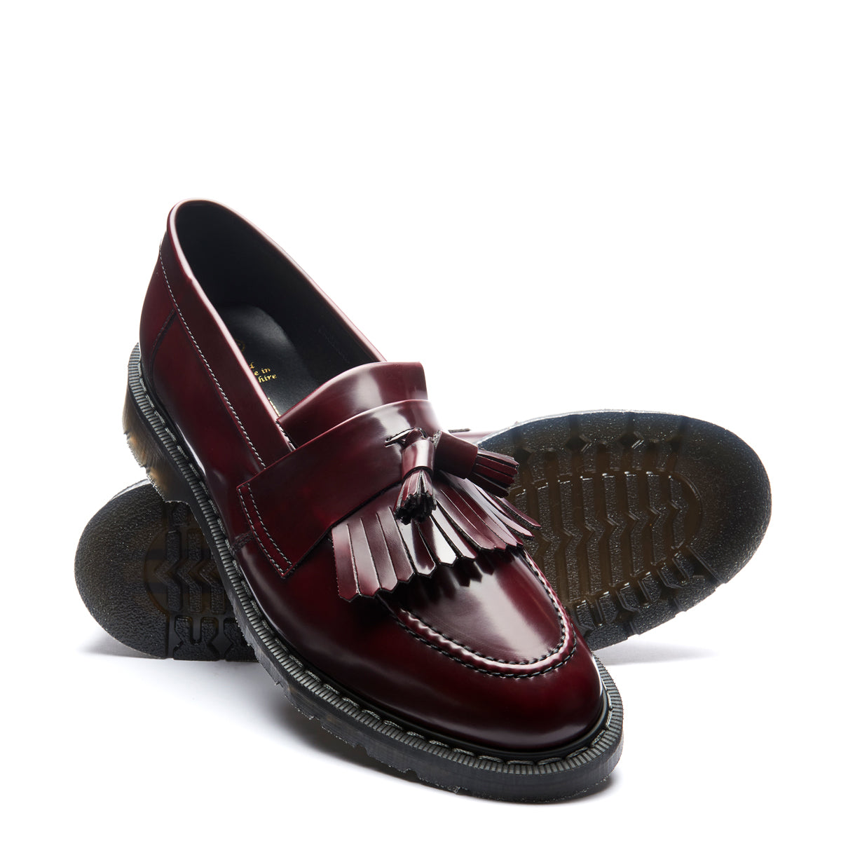 Cherry Red Rub-Off Vegan Tassel Loafer – NPS Solovair USA