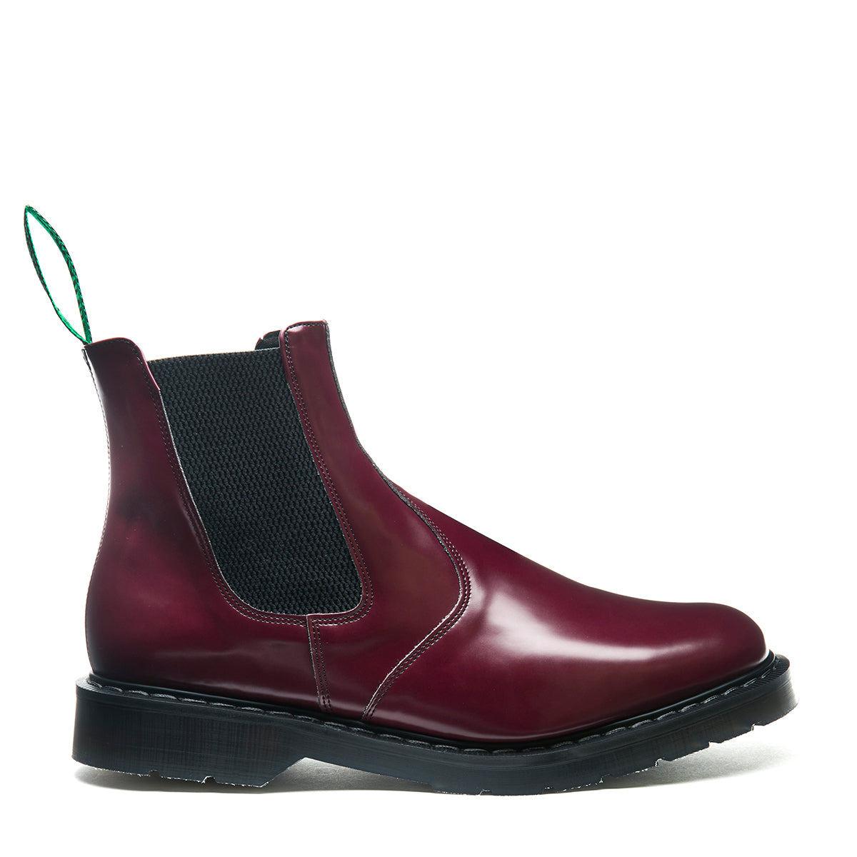 Merlot Vegan Hi-Shine Dealer Boot | Solovair | Handmade in England