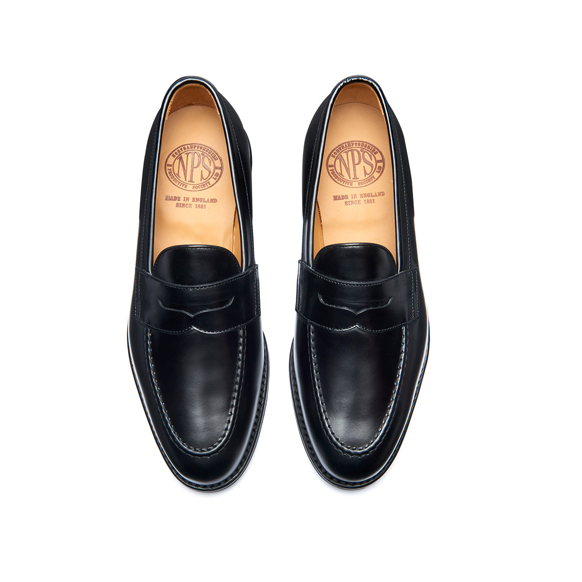 NPS Solovair | NPS | Essential Collection | Black Hi Shine Penny Loafer ...